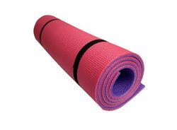 Коврик для йоги, фитнеса и спорта (каремат спортивный) Спорт 8 мм Красно-фиолетовый
